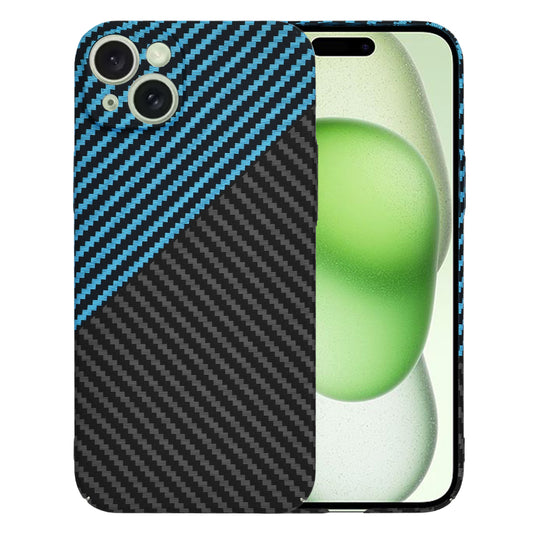 Kuori Apple iPhone 15 Plus:lle, Techsuit, Carbonite FiberShell, Musta Bleu