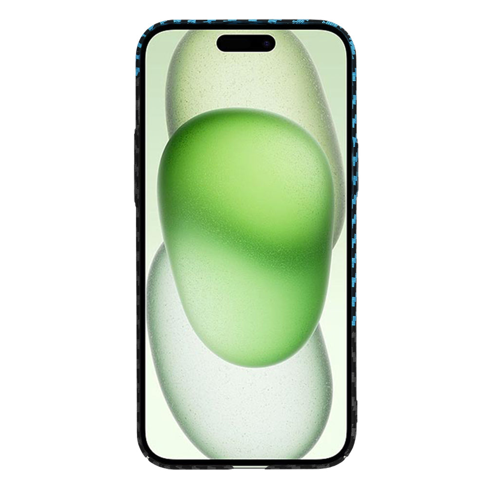 Kuori Apple iPhone 15 Plus:lle, Techsuit, Carbonite FiberShell, Musta Bleu