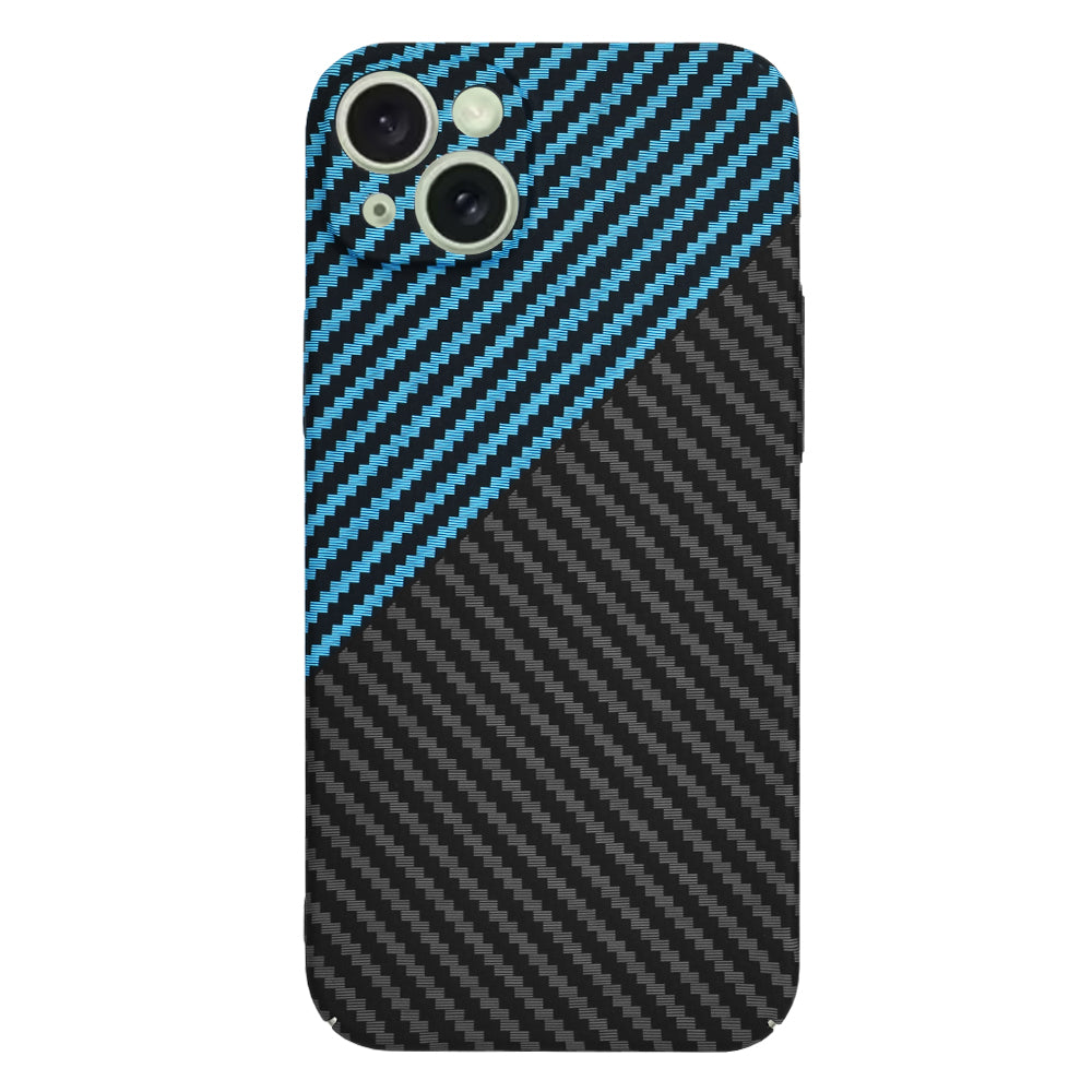 Kuori Apple iPhone 15 Plus:lle, Techsuit, Carbonite FiberShell, Musta Bleu