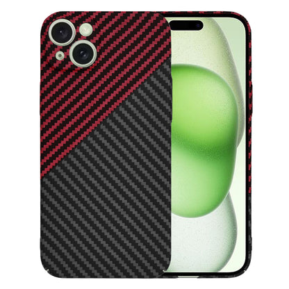 Kuori Apple iPhone 15 Plus:lle, Techsuit, Carbonite FiberShell, Musta Punainen