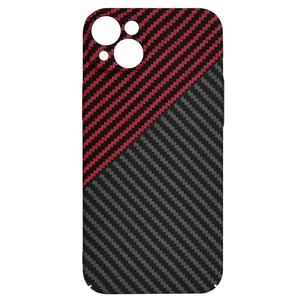 Kuori Apple iPhone 15 Plus:lle, Techsuit, Carbonite FiberShell, Musta Punainen