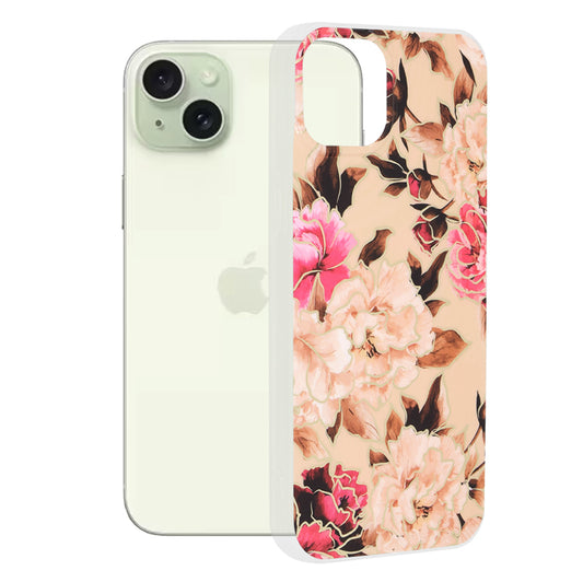Kuori Apple iPhone 15 Plus:lle, Techsuit, Marble, Beige