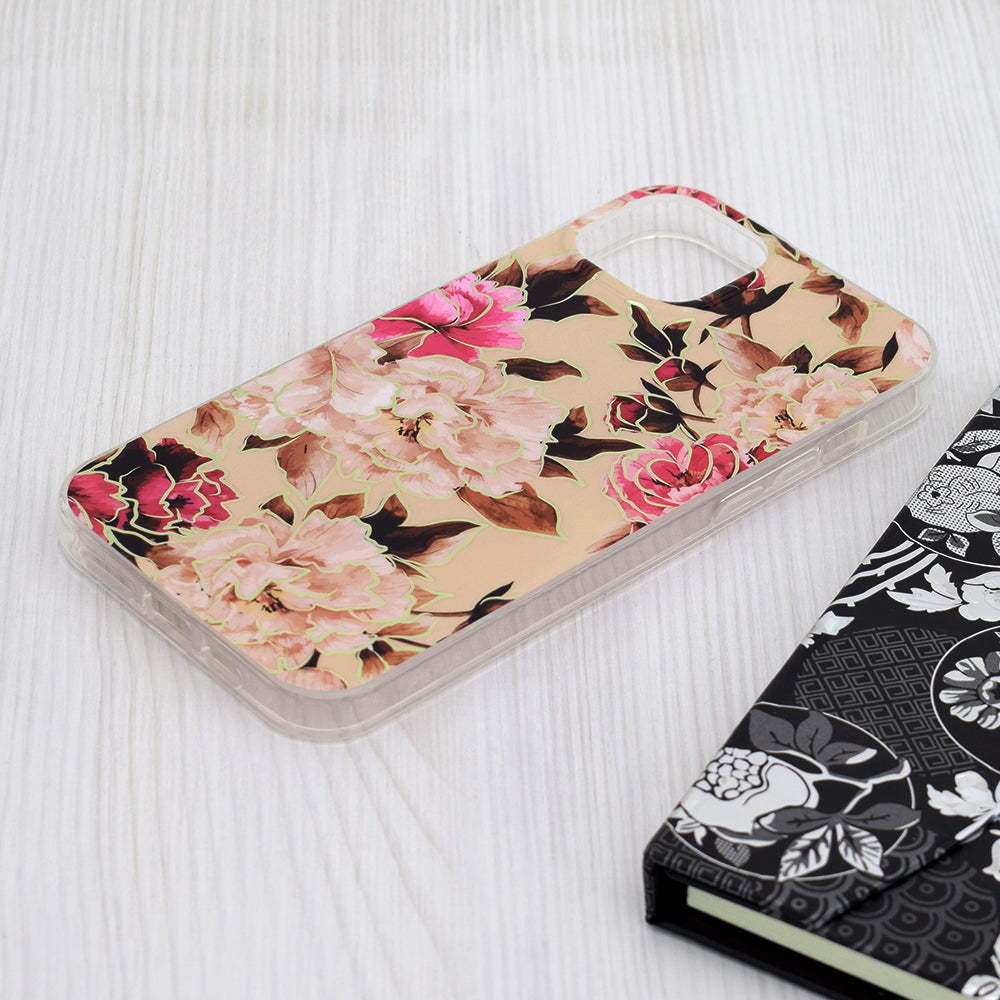 Case for Apple iPhone 15 Plus, Techsuit, Marble, Beige