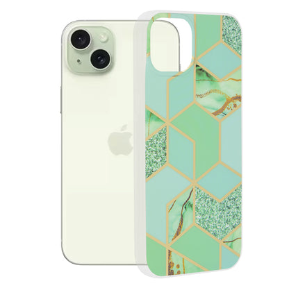 Kuori Apple iPhone 15 Plus:lle, Techsuit, Marble, Vihreä