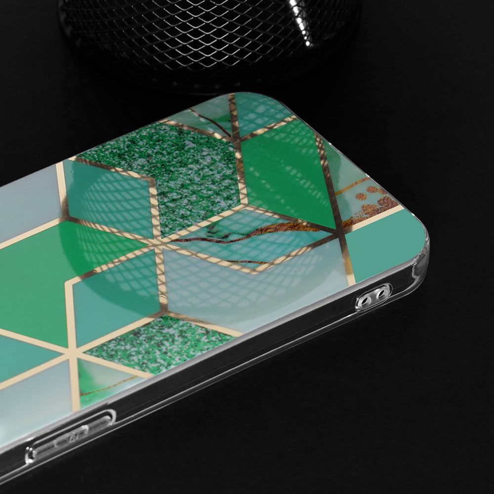 Kuori Apple iPhone 15 Plus:lle, Techsuit, Marble, Vihreä