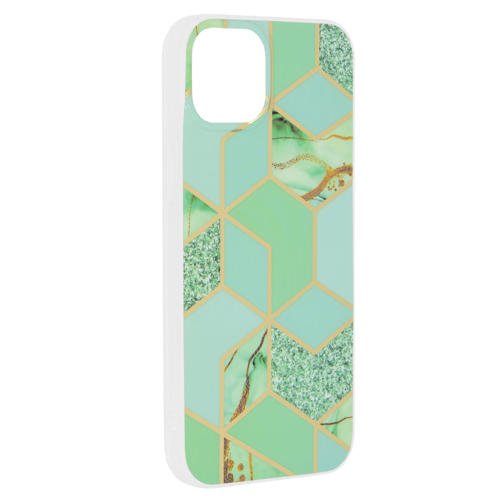 Kuori Apple iPhone 15 Plus:lle, Techsuit, Marble, Vihreä