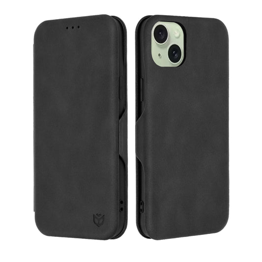 Kuori Apple iPhone 15 Plus:lle, Techsuit, Safe Wallet Plus, Musta
