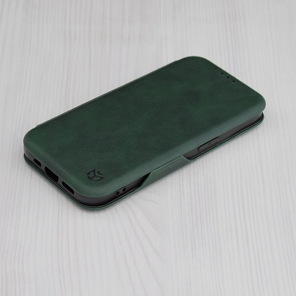 Kuori Apple iPhone 15 Plus:lle, Techsuit, Safe Wallet Plus, Vihreä
