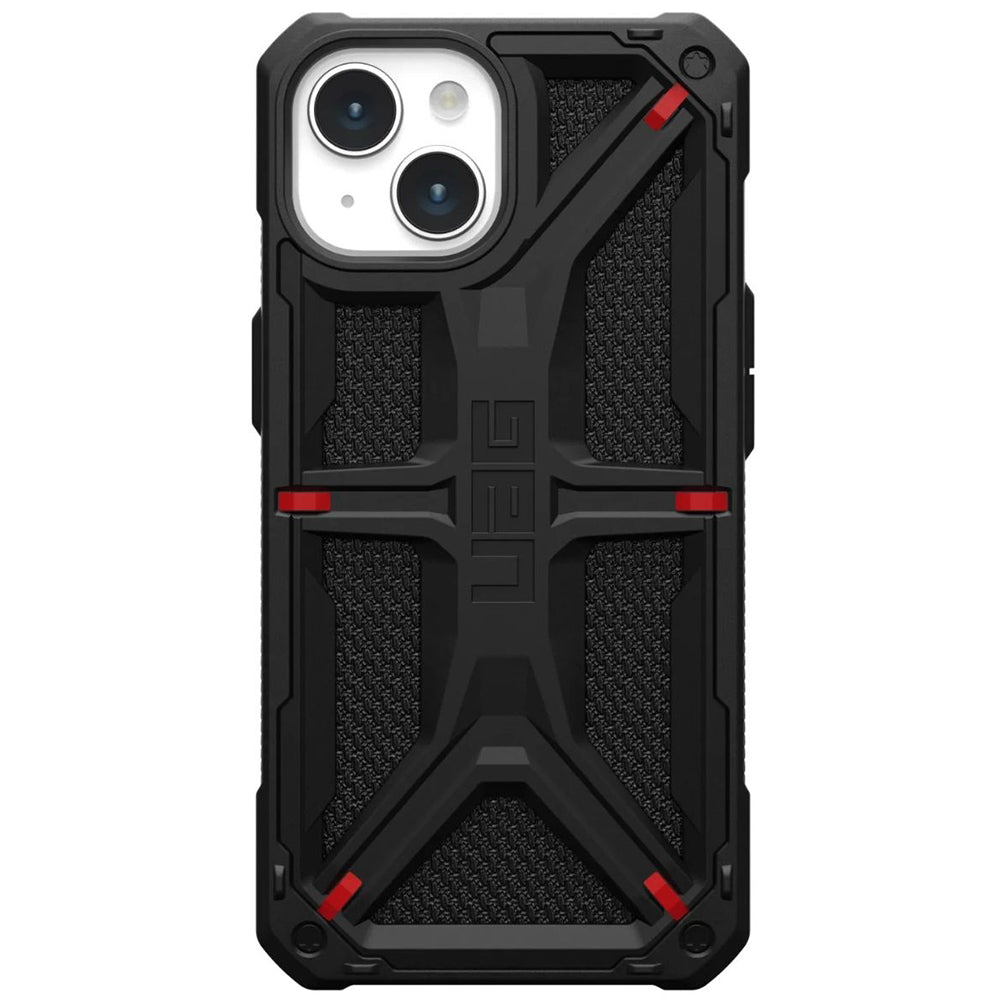 Kuori Apple iPhone 15 Plus -puhelimelle, Urban Armor Gear, Monarch Kevlar, Musta