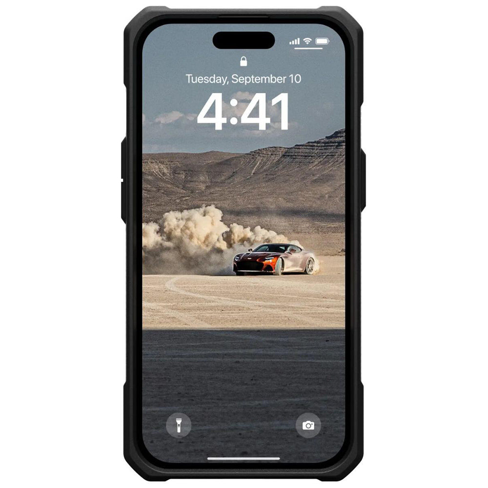 Kuori Apple iPhone 15 Plus -puhelimelle, Urban Armor Gear, Monarch Kevlar, Musta