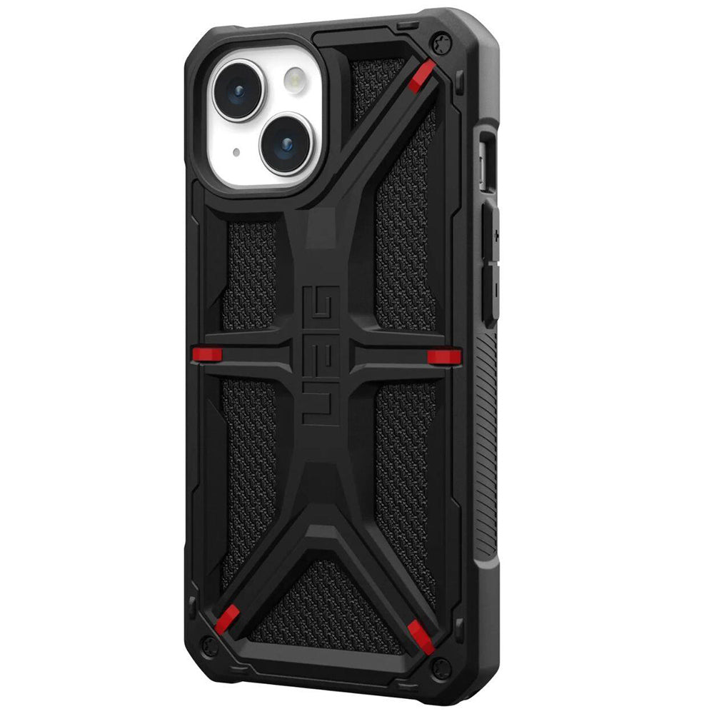 Kuori Apple iPhone 15 Plus -puhelimelle, Urban Armor Gear, Monarch Kevlar, Musta