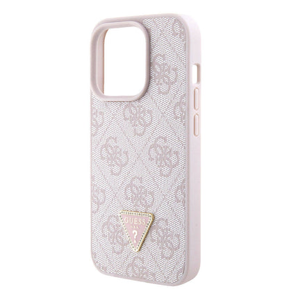 Kotelo Apple iPhone 15 Prolle, Guess, Crossbody 4G Metal Logo, Pinkki