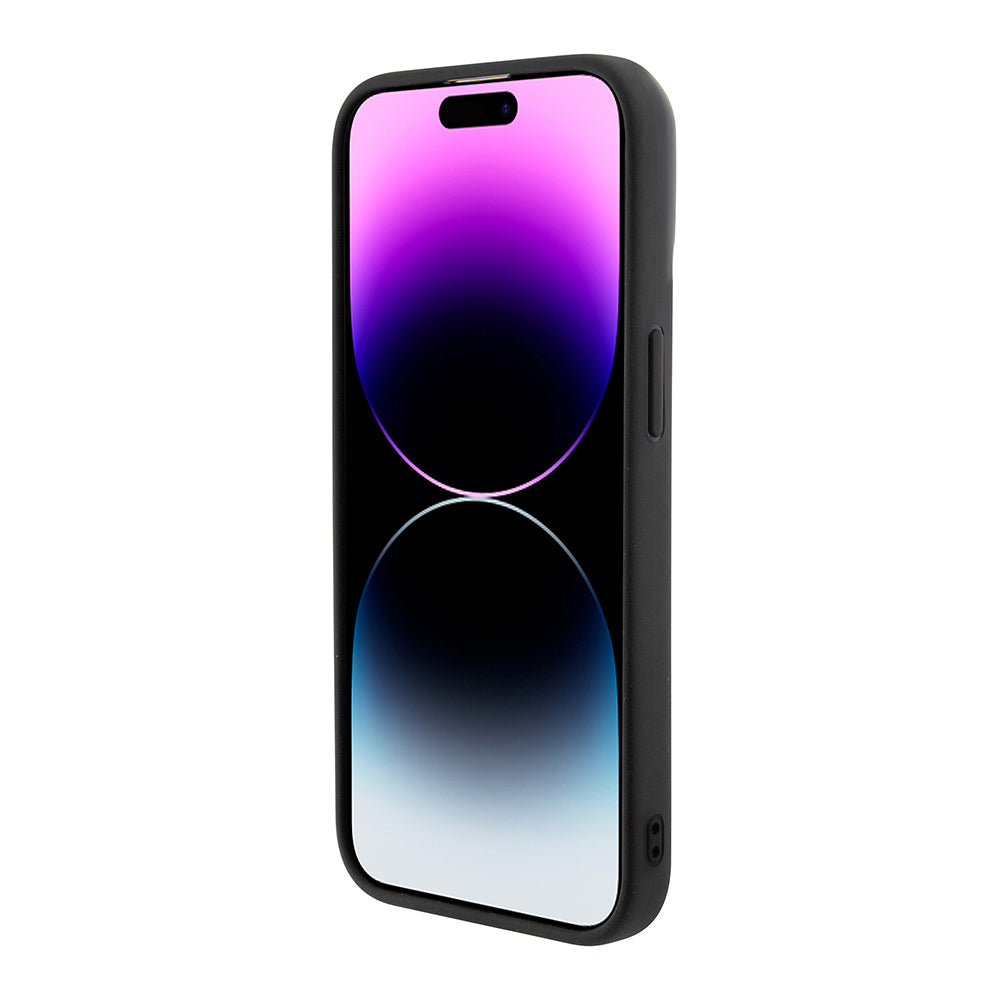 Kotelo Apple iPhone 15 Prolle, Guess, PU Square Mirror Script Logo, Musta GUHCP15LPMSDGSK