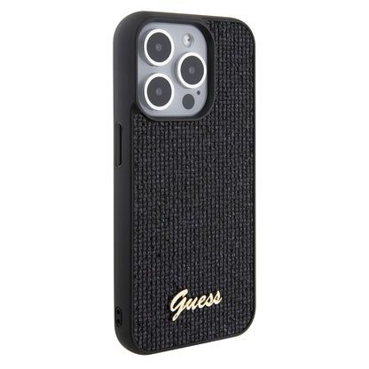 Kotelo Apple iPhone 15 Prolle, Guess, PU Square Mirror Script Logo, Musta GUHCP15LPMSDGSK