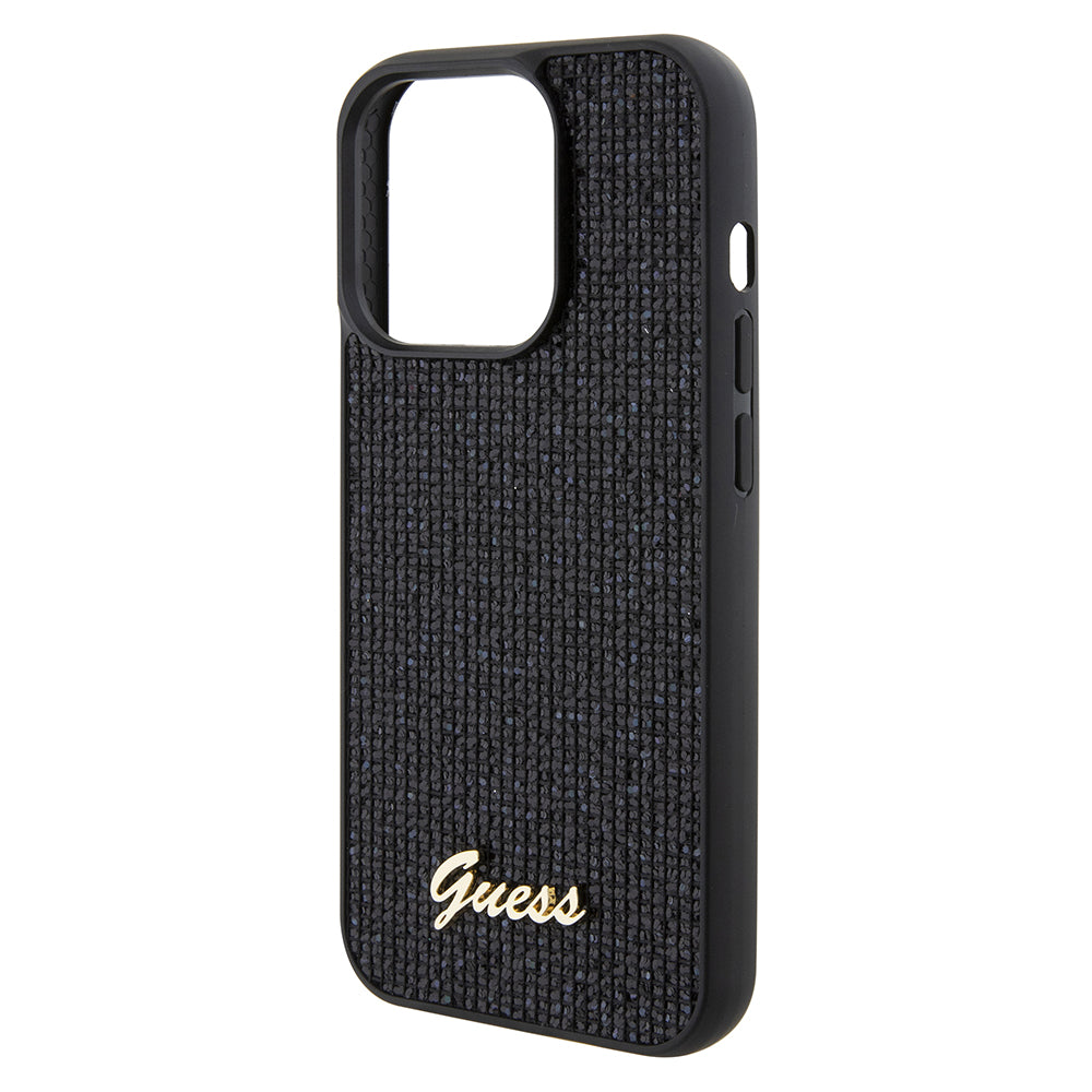 Kotelo Apple iPhone 15 Prolle, Guess, PU Square Mirror Script Logo, Musta GUHCP15LPMSDGSK