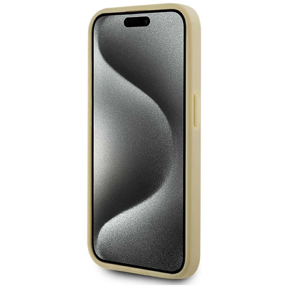Kotelo Apple iPhone 15 Prolle, Karl Lagerfeld, Metal Signature, Kultainen