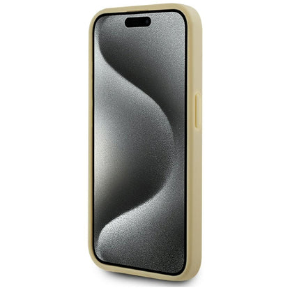 Kotelo Apple iPhone 15 Prolle, Karl Lagerfeld, Metal Signature, Kultainen