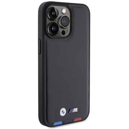 Suojakotelo Apple iPhone 15 Pro Maxille, BMW, Stamp Tricolor, Musta