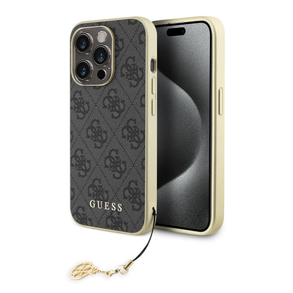 Suojakotelo Apple iPhone 15 Pro Max, Guess, 4G Charm, Harmaa