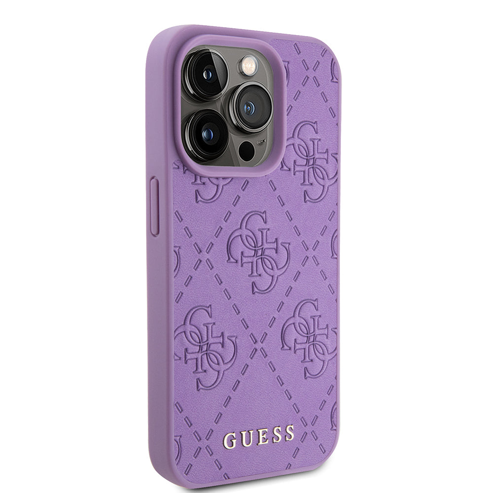 Suojakotelo Apple iPhone 15 Pro Max, Guess, 4G Stamped, Vaaleanvioletti
