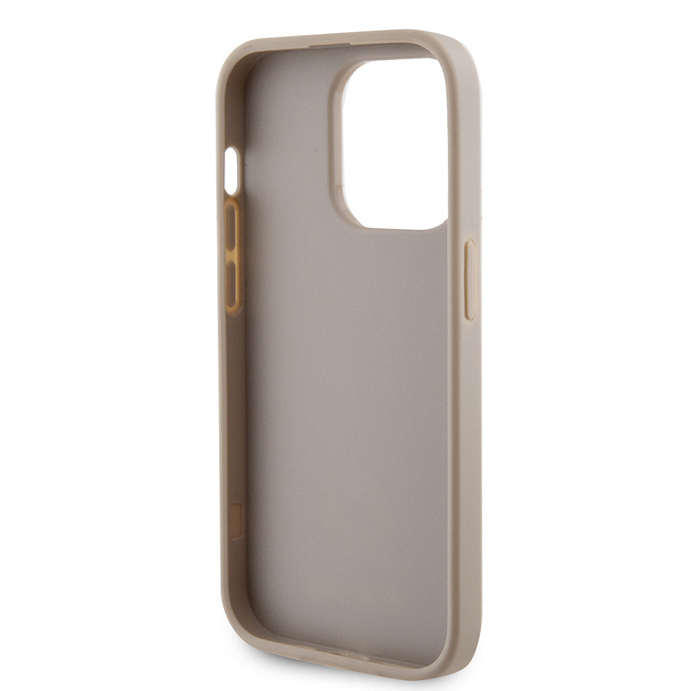 Kotelo Apple iPhone 15 Pro Maxille, Guess, 4G Strass Metal Logo, Kultainen