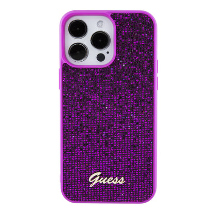 Kotelo Apple iPhone 15 Pro Maxille, Guess, Disco Metal Script, Fuksia