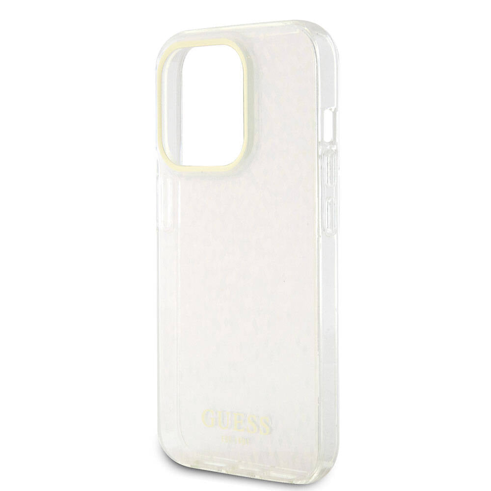 Kotelo Apple iPhone 15 Pro Maxille, Guess, IML Faceted Mirror Disco Iridescent, Pinkki