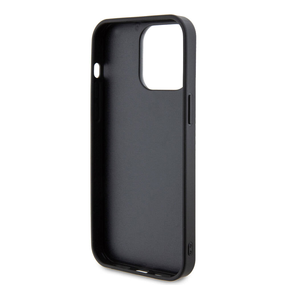 Kotelo Apple iPhone 15 Pro Maxille, Guess, Rhinestone Metal Logo, Violetti