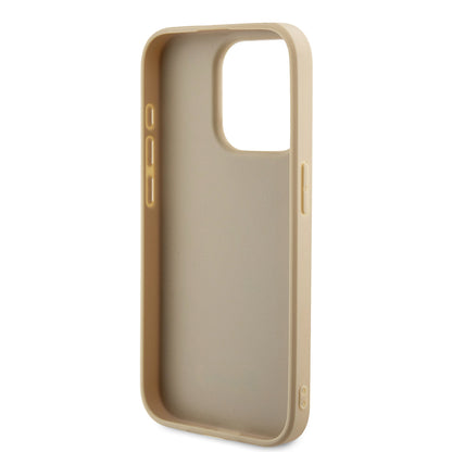 Kotelo Apple iPhone 15 Pro Maxille, Guess, Saffiano Iridescent Script, Kultainen