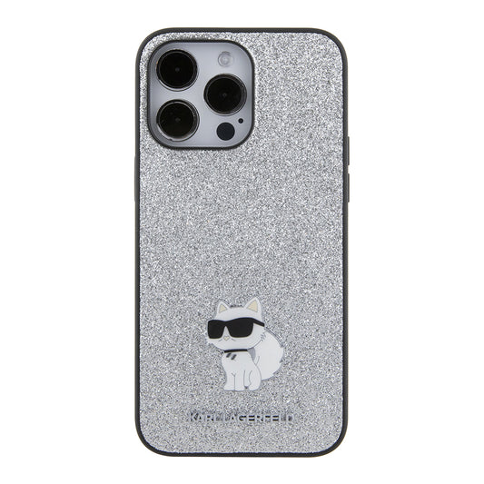Kotelo Apple iPhone 15 Pro Max:lle, Karl Lagerfeld, Glitter Fixed Choupette Logo, Hopea