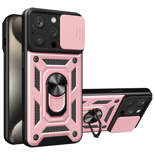 Kuori Apple iPhone 15 Pro Maxille, Techsuit, CamShield, Vaaleanpunainen