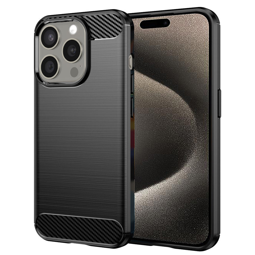 Kuori Apple iPhone 15 Pro Maxille, Techsuit, Hiili, Musta