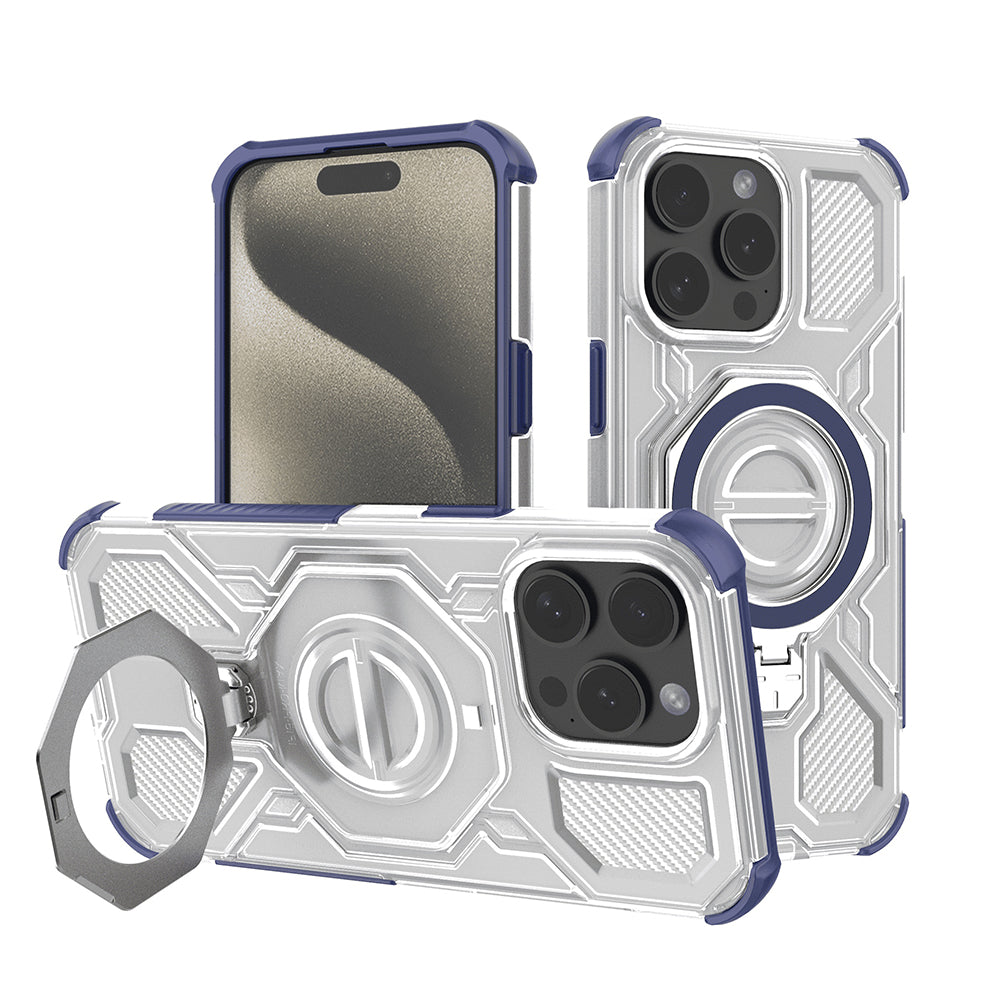 Kuori Apple iPhone 15 Pro Maxille, Techsuit, Carbon Shield Pro, Sininen