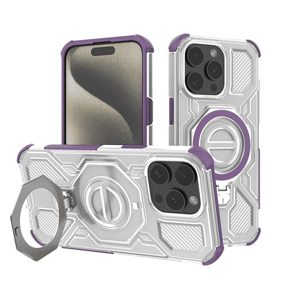 Kuori Apple iPhone 15 Pro Maxille, Techsuit, Carbon Shield Pro, Violetti