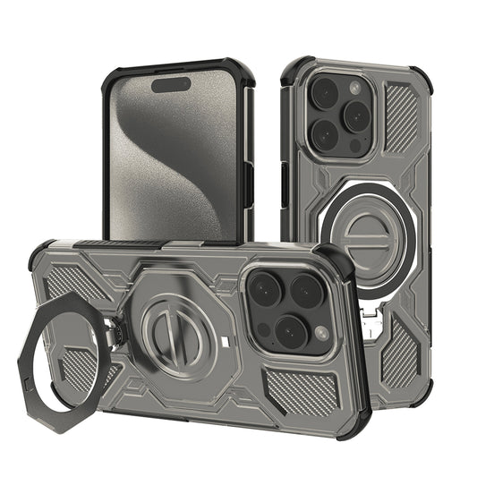 Kuori Apple iPhone 15 Pro Maxille, Techsuit, Carbon Shield Pro, Savunharmaa