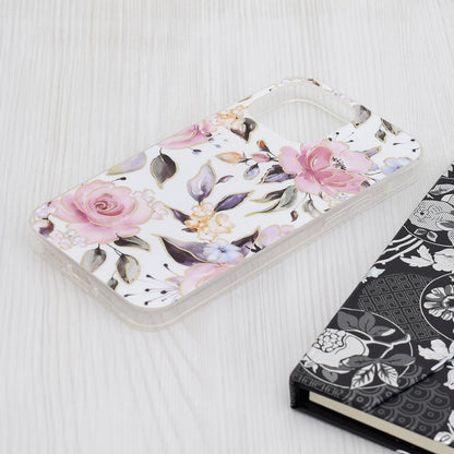 Kuori Apple iPhone 15 Pro Maxille, Techsuit, Marble, Valkoinen