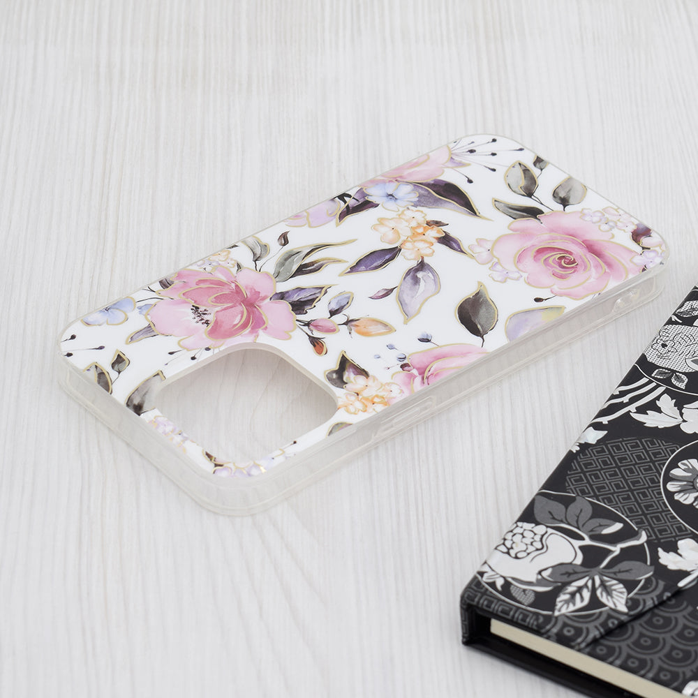 Kuori Apple iPhone 15 Pro Maxille, Techsuit, Marble, Valkoinen