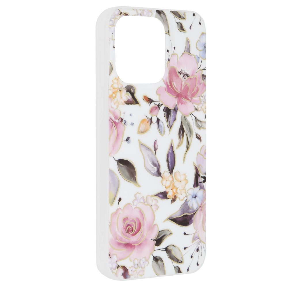 Kuori Apple iPhone 15 Pro Maxille, Techsuit, Marble, Valkoinen