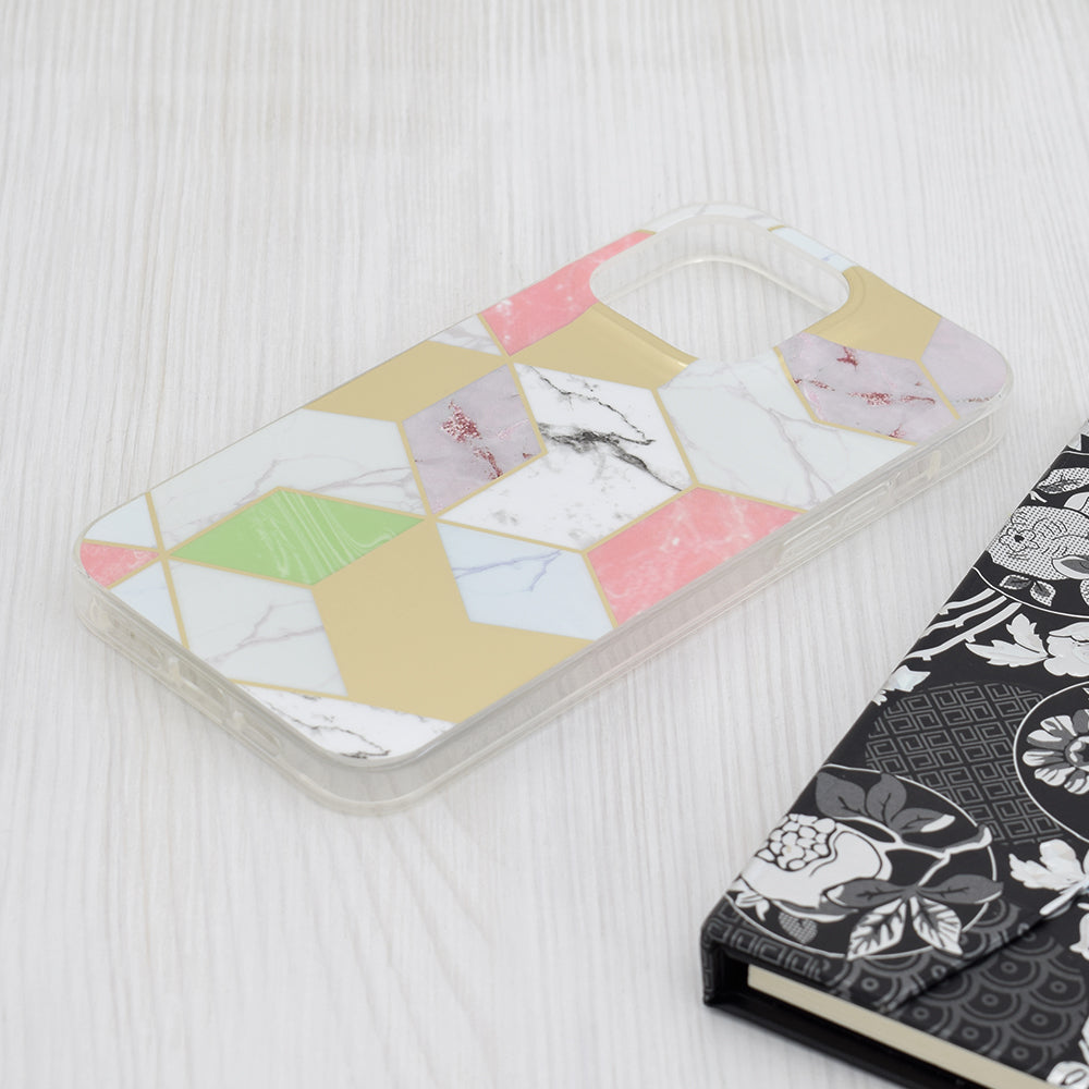 Kuori Apple iPhone 15 Pro Maxille, Techsuit, Marble, Violetti