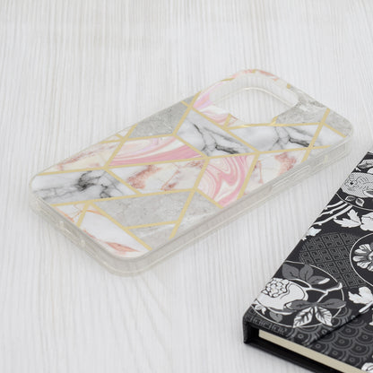 Kuori Apple iPhone 15 Pro Maxille, Techsuit, Marble, Vaaleanpunainen