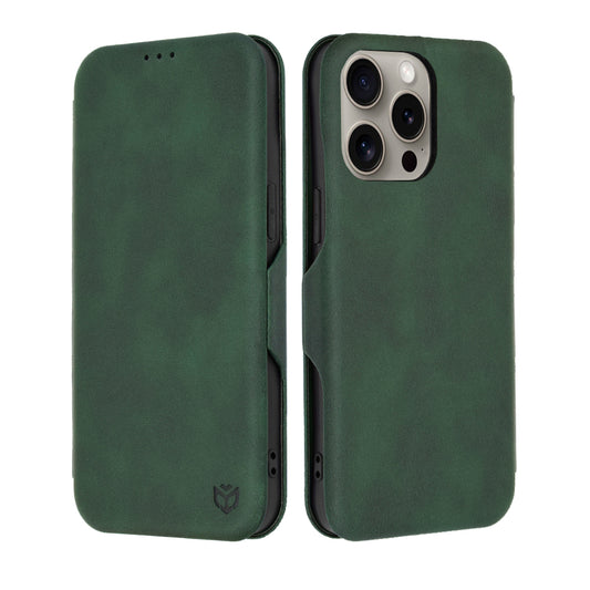 Kuori Apple iPhone 15 Pro Maxille, Techsuit, Safe Wallet Plus, Vihreä