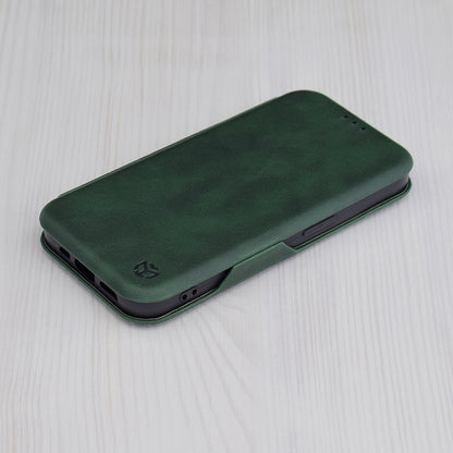 Kuori Apple iPhone 15 Pro Maxille, Techsuit, Safe Wallet Plus, Vihreä