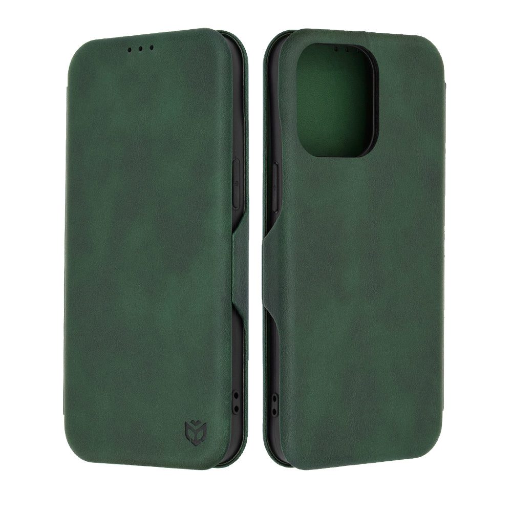 Kuori Apple iPhone 15 Pro Maxille, Techsuit, Safe Wallet Plus, Vihreä
