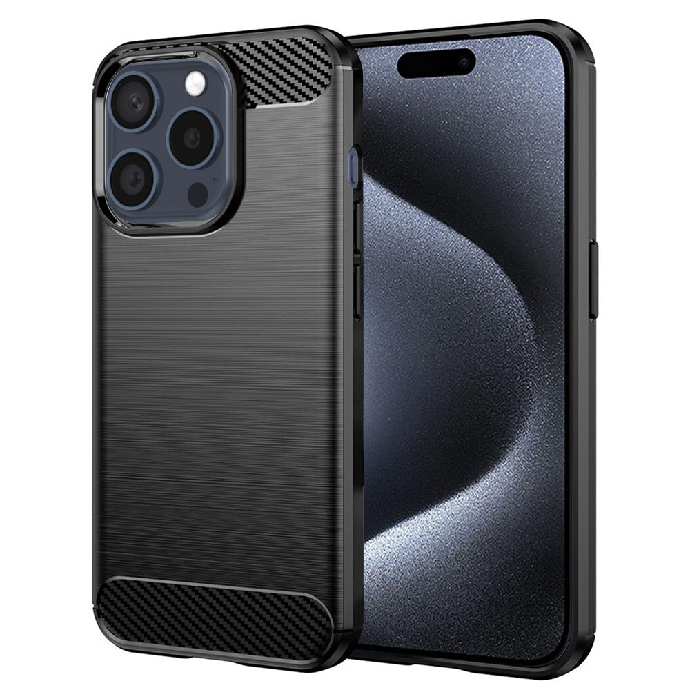 Kuori Apple iPhone 15 Pro:lle, Techsuit, Hiili, Musta