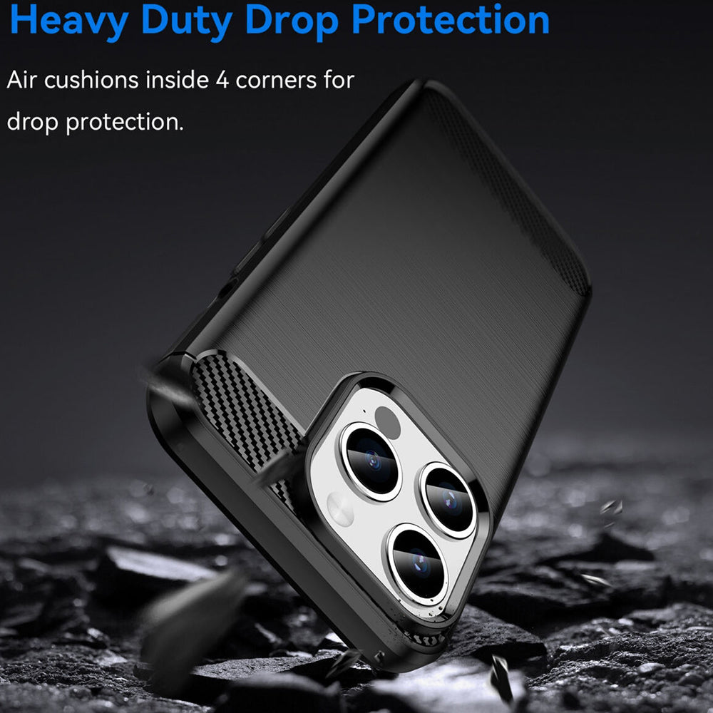 Kuori Apple iPhone 15 Pro:lle, Techsuit, Hiili, Musta