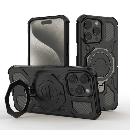 Kuori Apple iPhone 15 Pro:lle, Techsuit, Carbon Shield Pro, Musta