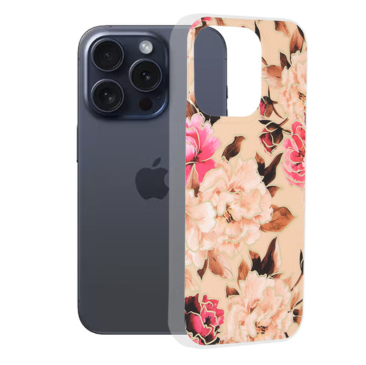 Kuori Apple iPhone 15 Pro:lle, Techsuit, Marble, Beige