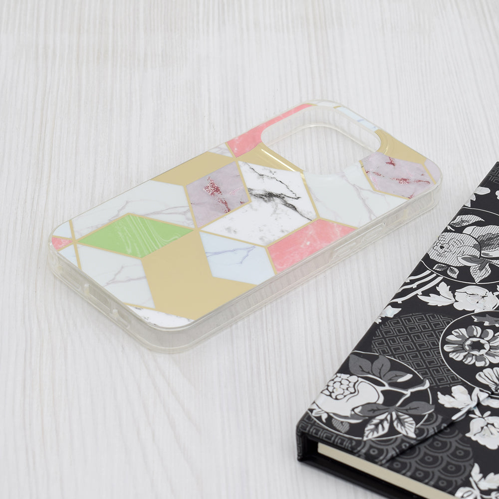 Kuori Apple iPhone 15 Pro:lle, Techsuit, Marble, Violetti