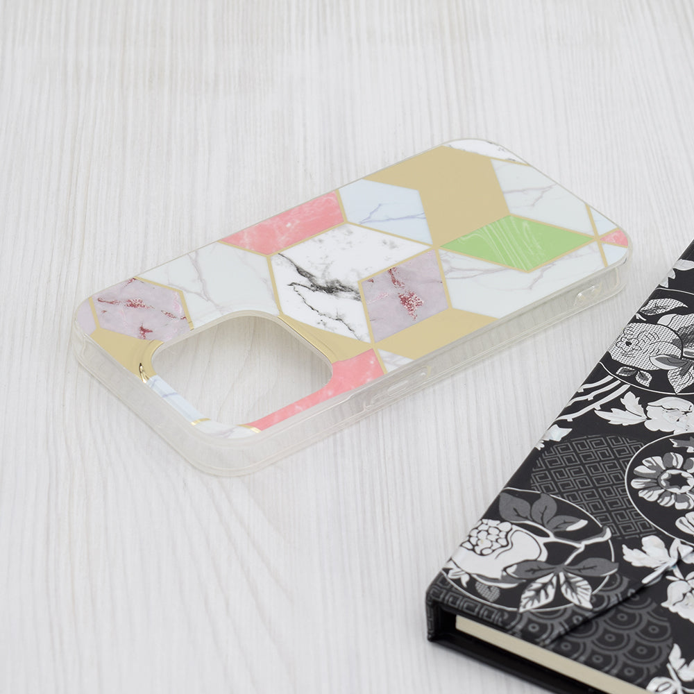 Kuori Apple iPhone 15 Pro:lle, Techsuit, Marble, Violetti
