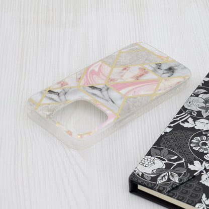 Kuori Apple iPhone 15 Pro:lle, Techsuit, Marble, Vaaleanpunainen